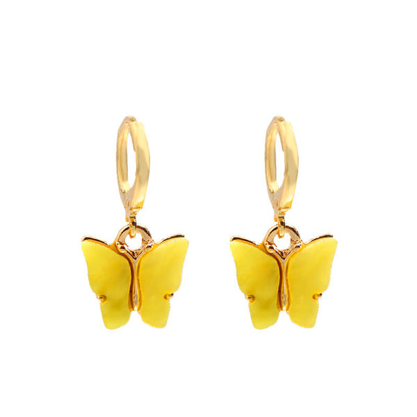 Flatfoosie Women Butterfly Drop Earrings