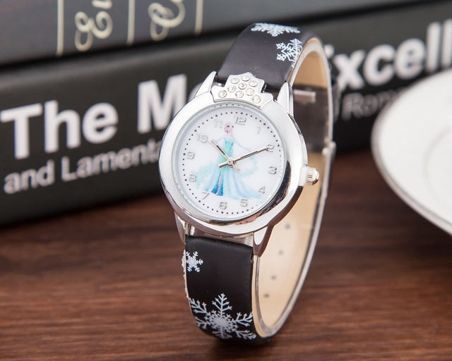 Princess Kids Leather Strap Watches