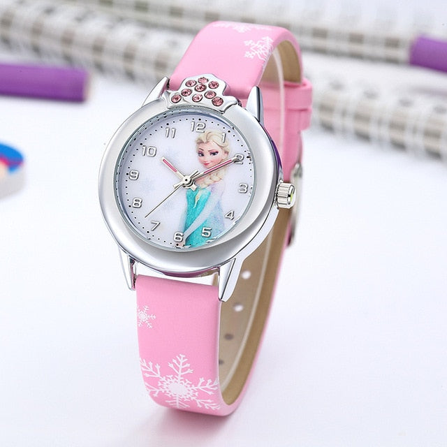 Princess Kids Leather Strap Watches