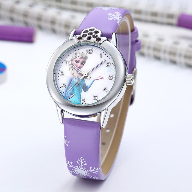 Princess Kids Leather Strap Watches