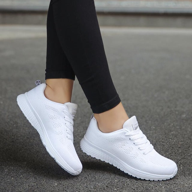 Woman Sneakers White Platform Trainers