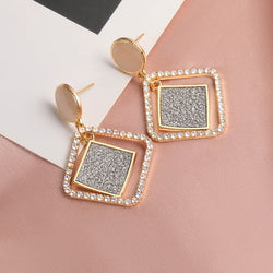 New Fashion Round Dangle Drop Korean Earrings For Women