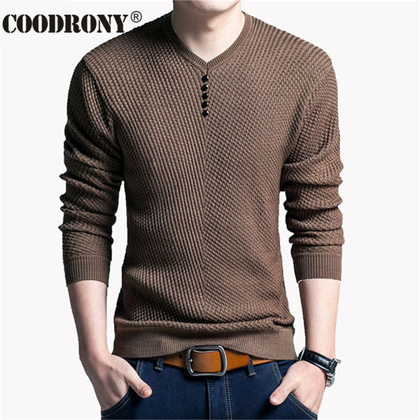 Men Casual V-Neck Pullover