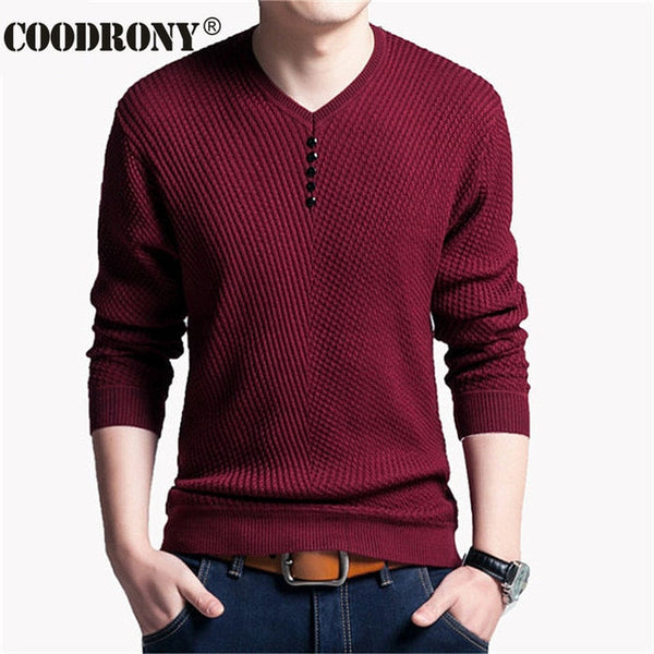 Men Casual V-Neck Pullover